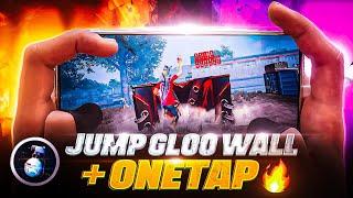 New Jump [ Fly ] Style Gloo Wall + ONETAP Headshot Trick  | Free Fire New Gloo Wall Style Trick !!