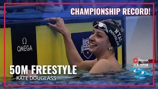 2 Wins & 2 Championship Records for Kate Douglass After Winning 50M Freestyle |2023 Toyota U.S. Open