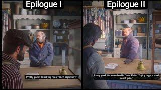 John Meets Mr Pearson In Epilogue I Vs Epilogue II (Hidden Dialogue) - RDR2