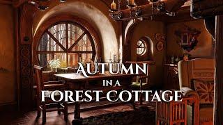 Autumn in a Cozy Forest Cottage Ambience and Music