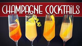 4 CHAMPAGNE COCKTAILS for New Year's Eve!