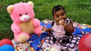 Parinitha sri (Kutty)'s 1st Birthday cake smash photoshoot video