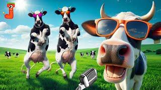 FUNNY COW DANCE 2│Cow Song & Cow Videos 2024 | Official | cow music | funny dancing cow | गाय | amba