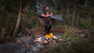 NORTHERN WILDERNESS - 2 NIGHT SOLO [HEAVY RAIN] - FISHING, SPOON CARVING