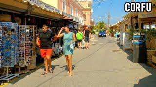 Roda, Greece  - Summer 2023- City Walk 4k - Corfu Island 