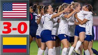 USA vs Colombia FULL MATCH Highlights | 2024 Concacaf Women's Gold Cup | 3.3.2024