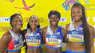 Gabby Thomas Leads USA Women to 4x100 Heat Win and Olmypic Qualifying Spot at 2024 World Relays