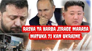 Rasha ta harba jirage marasa matuka 71 kan biranen ukraine, korea ta arewa tace muna tare da rasha.