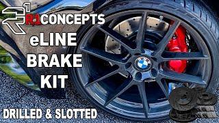 R1 Concepts eLINE Brake Kit | BMW F36 440i | Slotted & Drilled