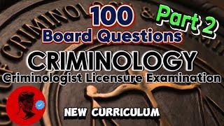 PART 2 CRIMINOLOGY 100 Review Questions | BOARD QUESTIONS With Explanation| Study Smarter Not Harder