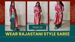 How to wear Rajastani Saree Style