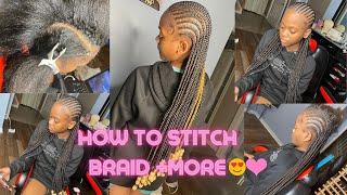 HOW TO: STITCH BRAID| DETAILED PARTING + SPACING TECHNIQUES