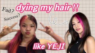 Dying my HAIR like YEJI !! At Home (Pass/Fail)? | Moonkovers Vlog