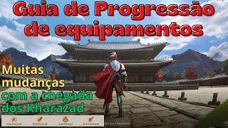 GUIA DE PROGRESSÃO DE EQUIPAMENTOS ATUALIZADO !!! KHARAZAD MUDOU TUDO ! BLACK DESERT ONLINE