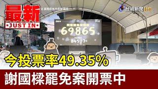 今投票率49.35%  謝國樑罷免案開票中【最新快訊】