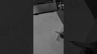 Drawing leopard outline  #art #newart #shorts