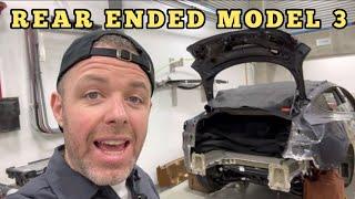 TESLA MODEL 3 - NEW END PANEL AND TRUNK FLOOR | LUXURY.CAR.REPAIR