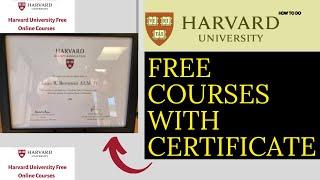 Harvard University just Released a Free Online Courses 2025 - HowToDo Technically