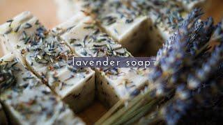 How to Make Lavender Soap with Dried Flowers | Cold Process Soapmaking