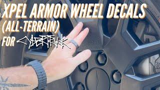 XPel Armor Decals for All-Terrain Cybertruck Wheels