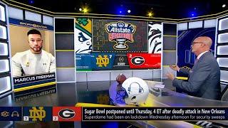 Marcus Freeman talks Sugar Bowl postponement | SC with SVP