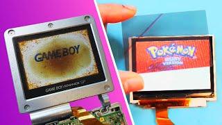 How to fix a screen burn on a gameboy advance sp (replace polarizing film)