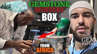 Opening a gemstone mystery box from Africa in bangkok JTC tower