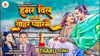 tharu video || tharu song || hamar dil dharkai chhai || tharu love song || anu chaudhary song