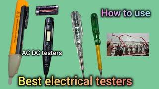 Best AC DC electrical testers  how to use AC 220 v electrical testers