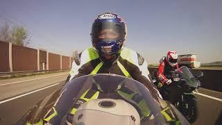 200 mph Autobahn blasting with TT ace Steve Mercer Suzuki Hayabusa Kawasaki H2