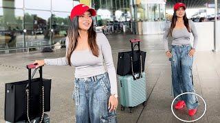 Manisha Rani In Airport Look As She Flies To Chandigarh For Some Upcoming Shoot