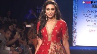 Karishma Kapoor walks the ramp at Lakme Fashion Week, watch video | Filmibeat