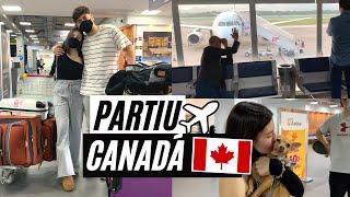 Despedida da familia, VLOG no aeroporto, viagem e chegada no Canadá - Tchau Brasil, Oi Calgary!