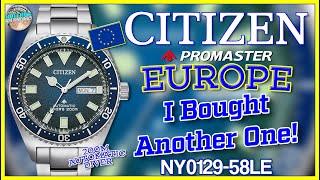 I Bought Another One! | Citizen Europe Promaster 200m Automatic Diver In Blue w/Bracelet NY0129-58LE