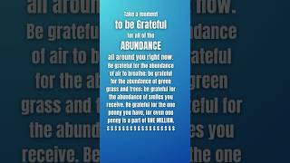 Be Grateful for Your Abundance - Daily Money Affirmations for Prosperity #goforthandthrive