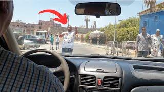  Angry scammer hits our car after we don't stop | Pyramids, Egypt