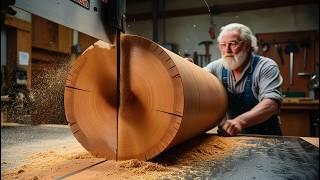 Watch & Be Amazed! Curved Elegance: A 70-Year-Old Craftsman's Journey to Create Round Coffee Table