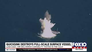 Quicksink destroys full scale surface vessel