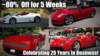 Becoming the Cheapest Exotic Car Rental Company In The World For 5 Weeks - Starting Now!