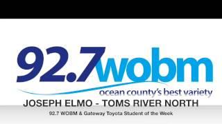 92.7 WOBM & Gateway Toyota Student of the Week Joseph Elmo