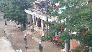 Taganga, Colombia: utility work being done...