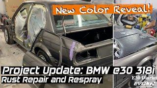 VLOG #9: Project Update! BMW e30 318i Rust Repair and Respray + Color Reveal! | EvoMalaysia.com