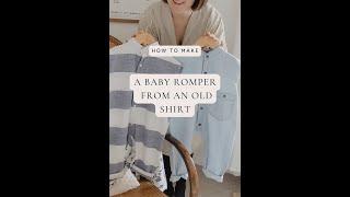 How to upcycle a shirt into a baby romper | thrift flip baby clothes! #shorts