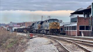 Train Squeezes Between River & Restaurant!  Amtrak Train Station In Maysville, Kentucky, Both Sides