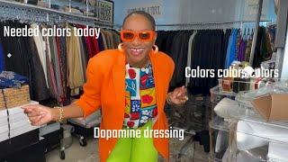 Dopamine dressing | I just needed color today   | Shopping my closet