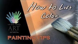 How to lift watercolor from wet paper step by step tutorial.