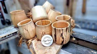 Crafting Elegance: Turning Spalted Maple into a Stunning Coffee Mug | Woodturning Art