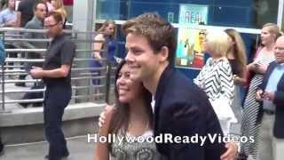 Lachlan Buchanan arrives at the Behaving Badly premiere in Hollywood