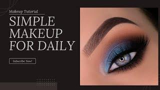 Dramatic Blue Smokey Eye Makeup Tutorial by Rani ch