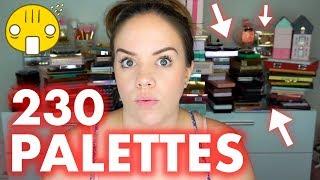 HUGE EYESHADOW PALETTE DECLUTTER | OVER 225 PALETTES + a little surprise!